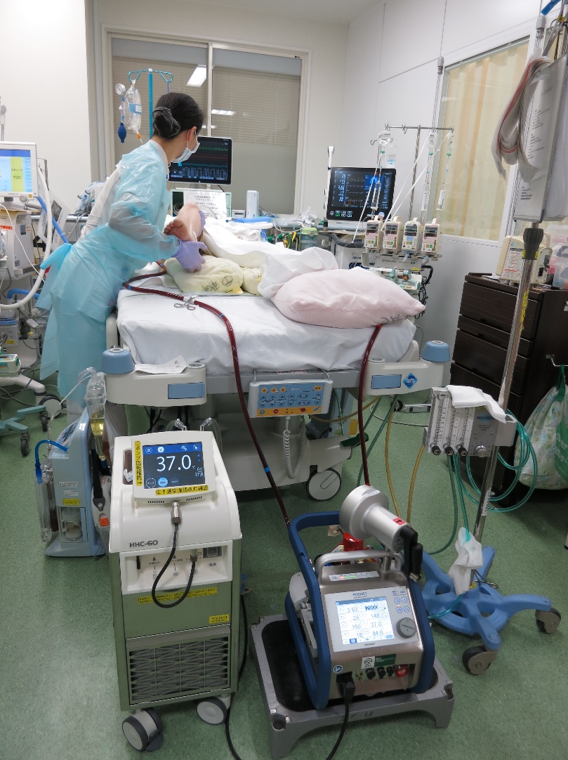 救命救急センターにて早期リハビリ介入(ECMO装着患者)
